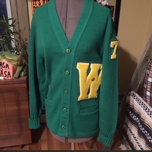🐸 Vintage 60s Waukegan Letterman Sweater